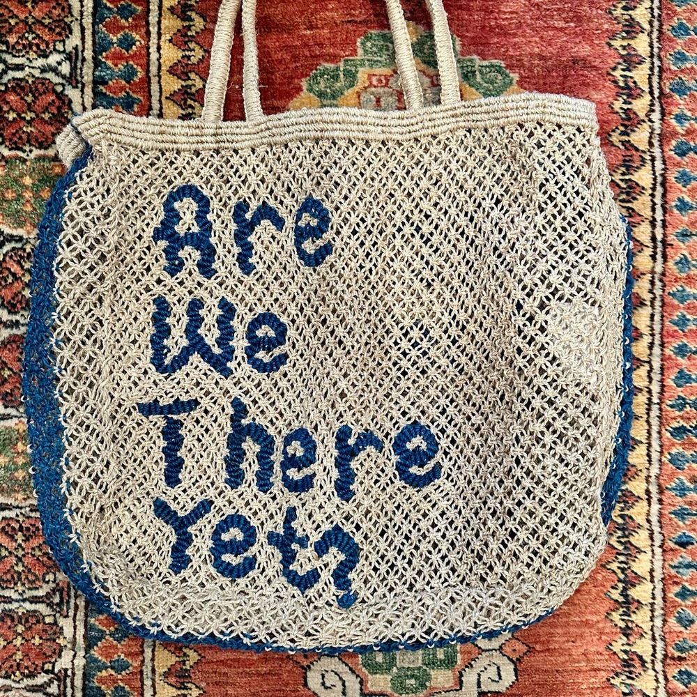 The Jacksons Jute Tote “Are We There Yet?”